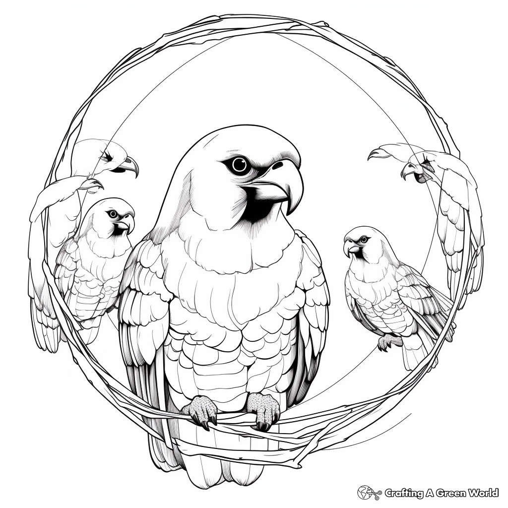 Educational Scarlet Macaw Life Cycle Coloring Pages 1