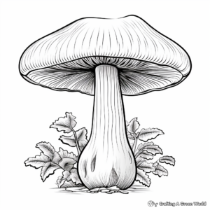 Educational Shiitake Mushroom Coloring Pages 4