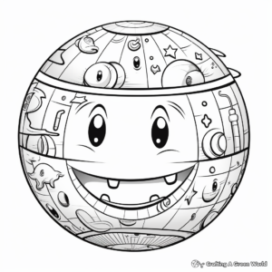 Educational Sphere Geometry Coloring Pages 4