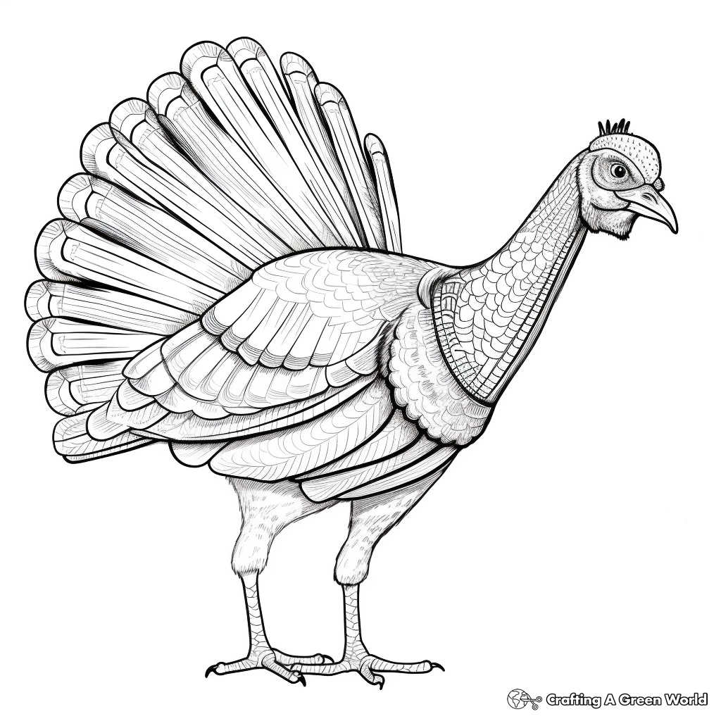 Educational Turkey Anatomy Coloring Pages 2