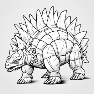 Edutainment: Stegosaurus Anatomy Coloring Pages 1