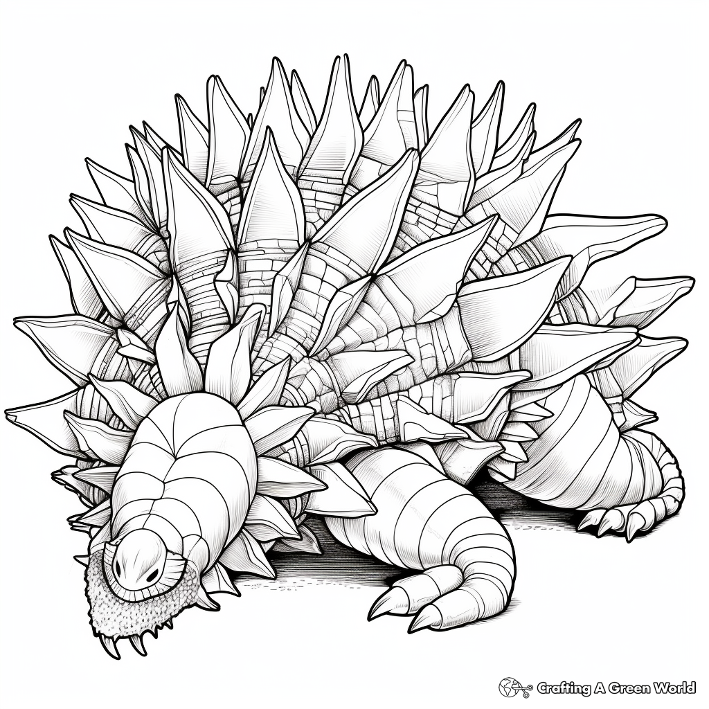 Edutainment: Stegosaurus Anatomy Coloring Pages 2