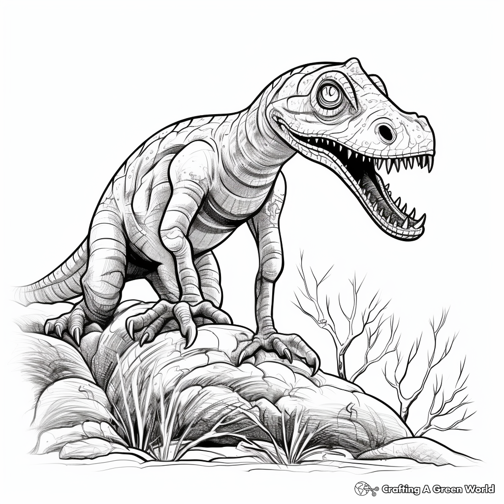 Eerie Edmontosaurus Coloring Pages 1