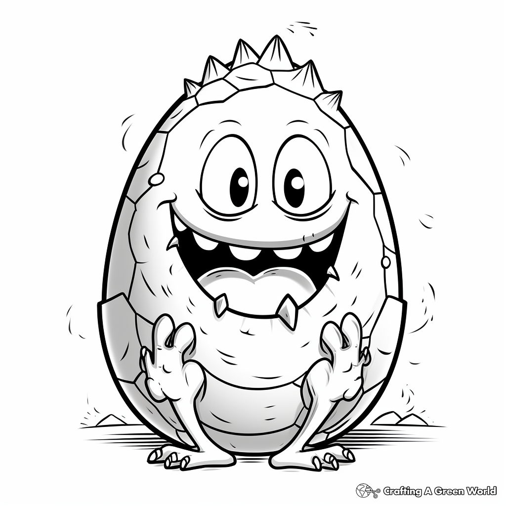 Egg-Citing Herbivore Dinosaur Egg Coloring Pages 2
