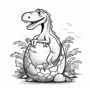 Egg-Citing Herbivore Dinosaur Egg Coloring Pages 3