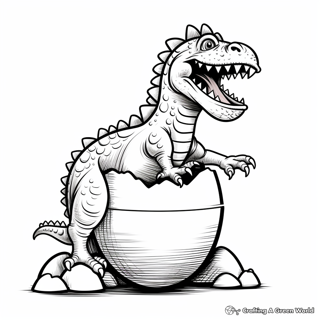 Egg-Citing Herbivore Dinosaur Egg Coloring Pages 4