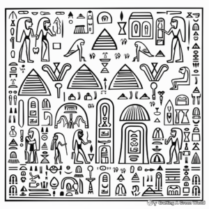 Egyptian Hieroglyphics Coloring Pages 3