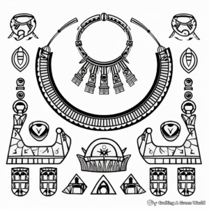 Egyptian Jewelry Coloring Pages 3