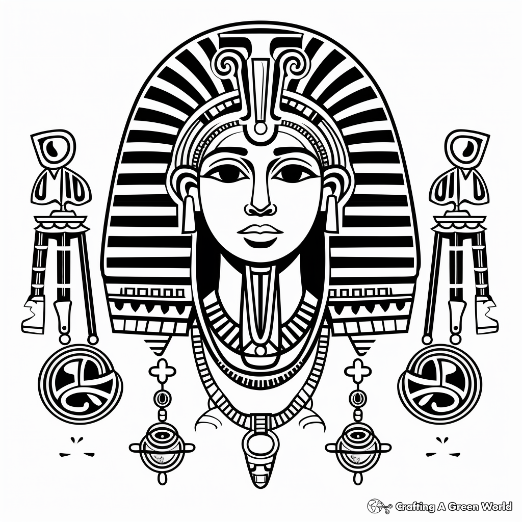 Egyptian Jewelry Coloring Pages 4