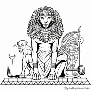 Egyptian Mythical Creatures Coloring Pages 2