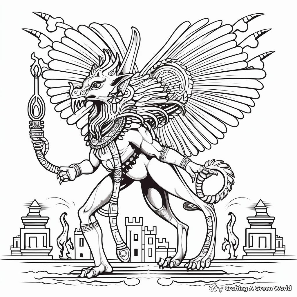 Egyptian Mythical Creatures Coloring Pages 3