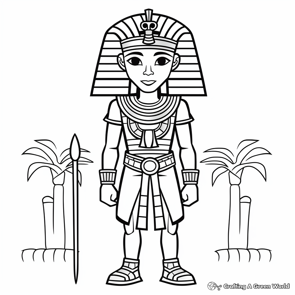 Egyptian Pharaoh Coloring Pages 2