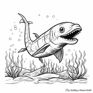 Elasmosaurus Coloring Pages: Dinosaurs in the Deep 1