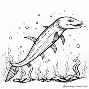 Elasmosaurus Coloring Pages: Dinosaurs in the Deep 3