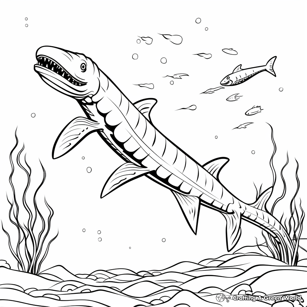 Elasmosaurus Coloring Pages: Dinosaurs in the Deep 4