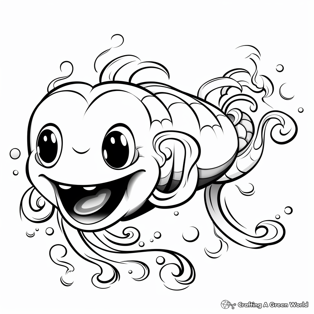 Electric Eel and Other Sea Creatures Coloring Pages 3