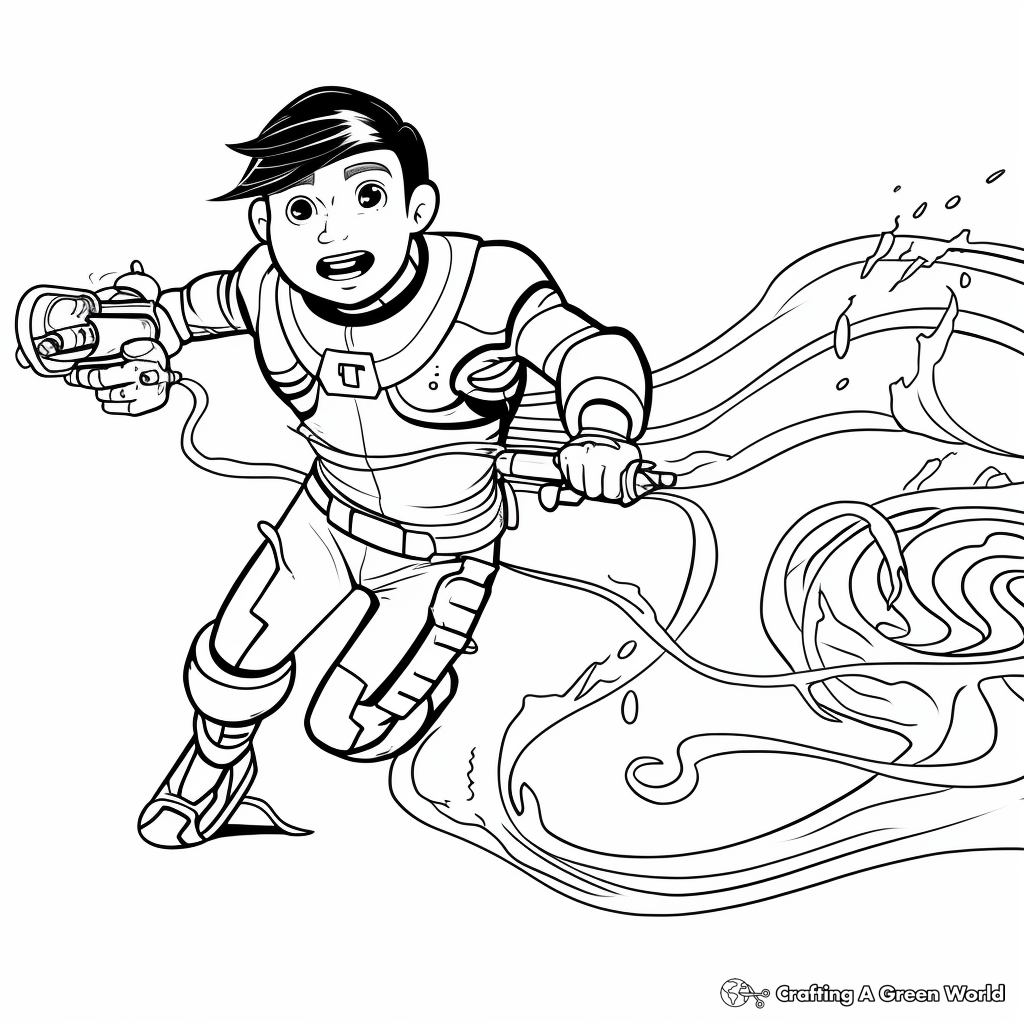 Electric Eels Hunting: Action Scene Coloring Pages 2
