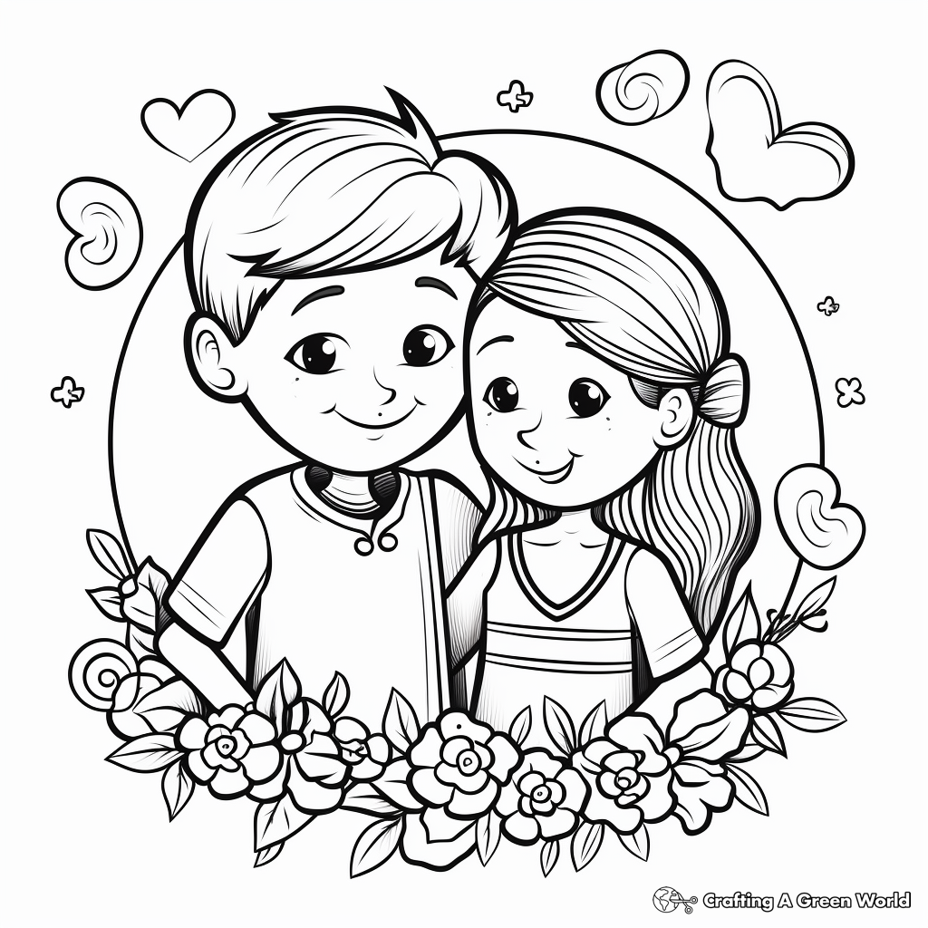 Elegant "Silver Anniversary" Coloring Pages 3