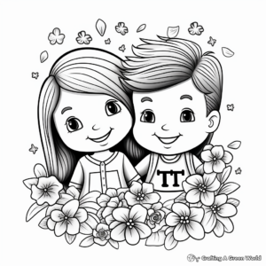 Elegant "Silver Anniversary" Coloring Pages 4