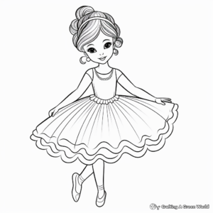 Elegant Ballerina Coloring Pages 2