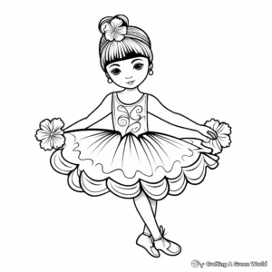 Elegant Ballerina Coloring Pages 3
