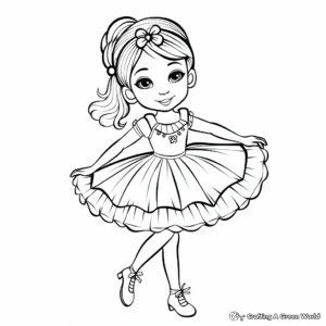 Elegant Ballerina Coloring Pages 4