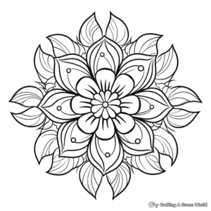 Elegant Magnolia Mandala Coloring Pages 4