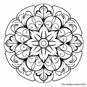 Elegant New Year's Eve Mandala Coloring Pages 3