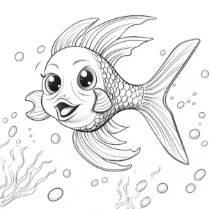 Elegant Starfish Coloring Pages 1