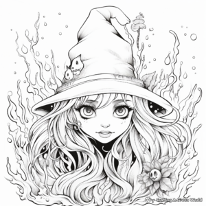 Elemental Witch Coloring Pages 2