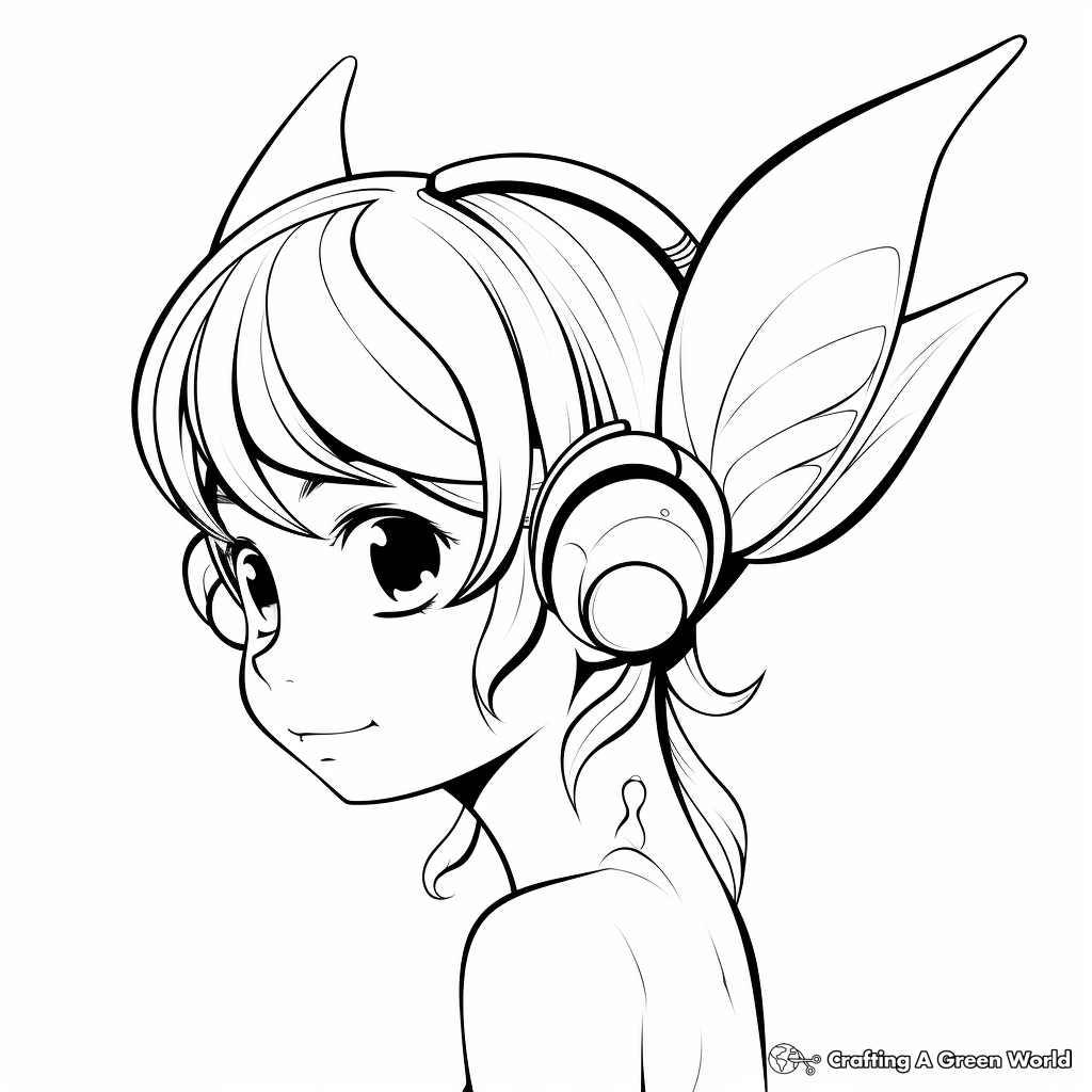 Elfin Ears Fantasy Coloring Pages 1