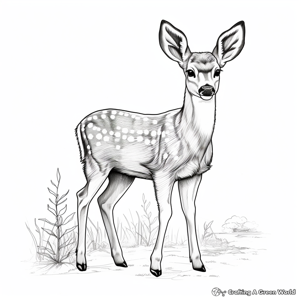 Elusive Mule Deer Coloring Pages 1