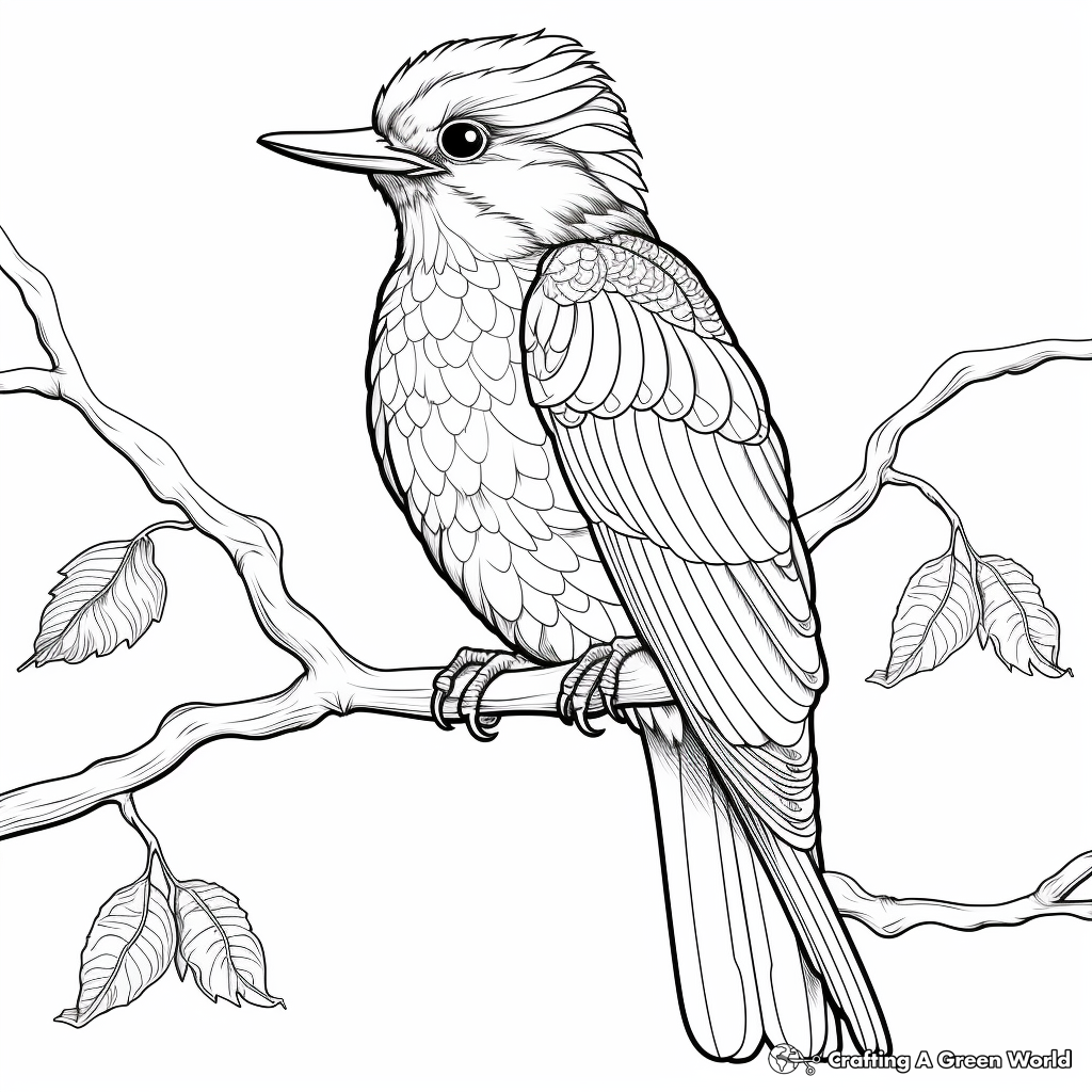 Embellished Kingfisher Coloring Pages 2