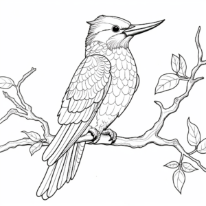 Embellished Kingfisher Coloring Pages 3