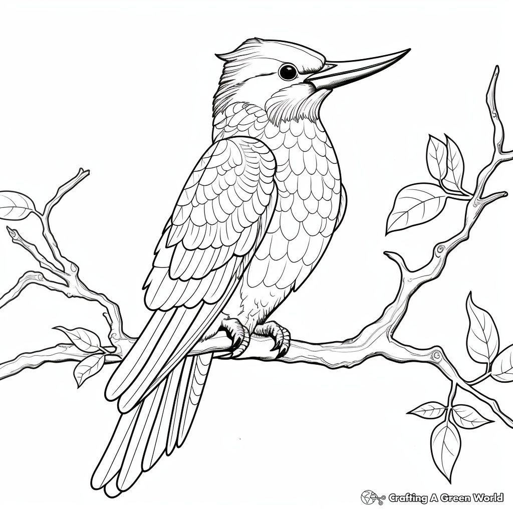 Embellished Kingfisher Coloring Pages 3