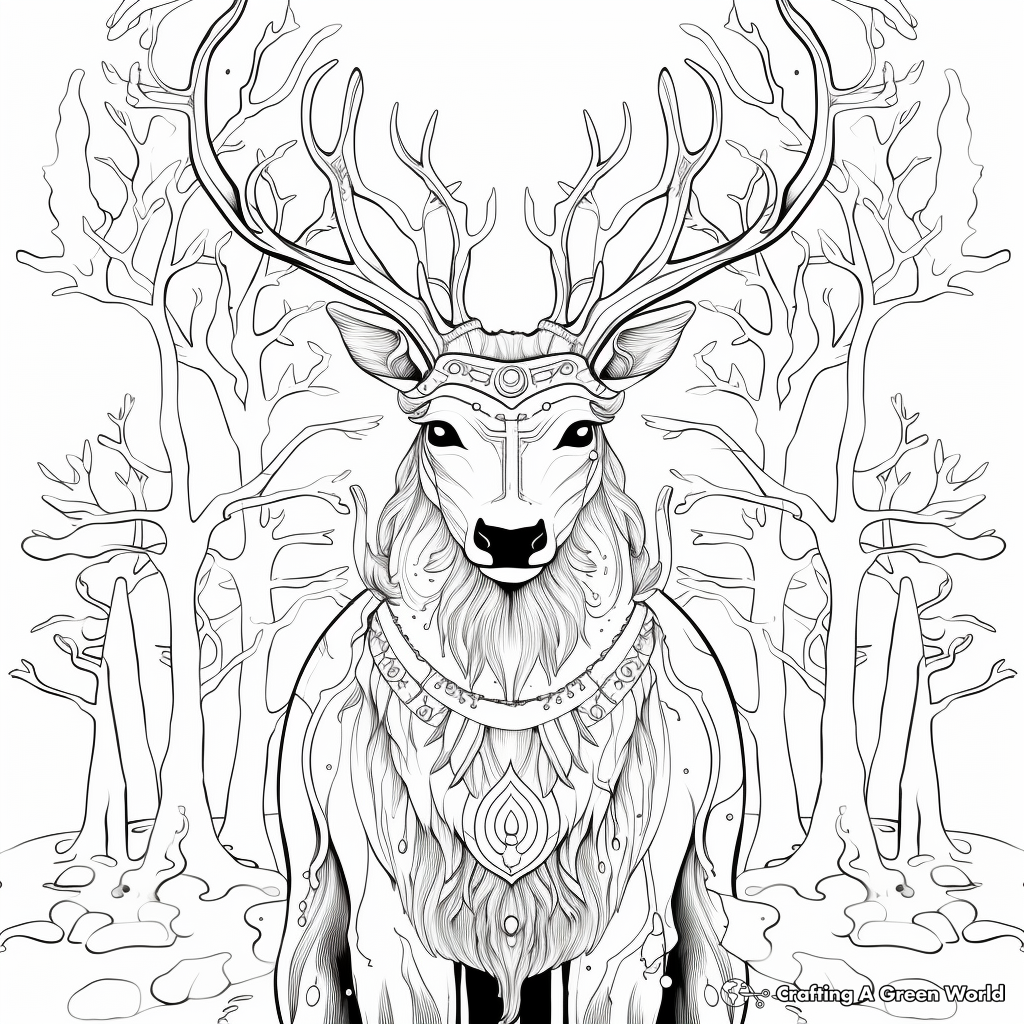 Emperor Stag Coloring Pages For The Artistic 4