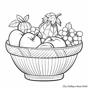 Empty Fruit Basket Coloring Pages for Kids 4