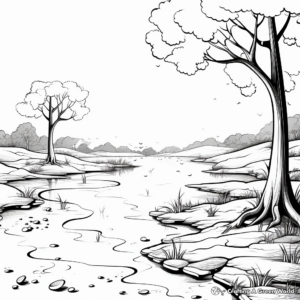 Empty Nature Scene Coloring Pages 2