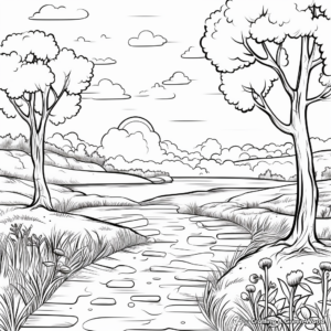 Empty Nature Scene Coloring Pages 4