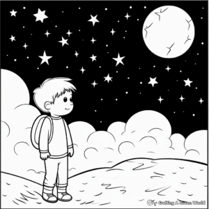 Empty Sky with Stars Coloring Pages 4