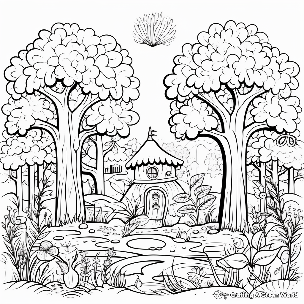 Enchanted Forest Coloring Pages 3