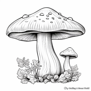 Enchanting Amanita Mushroom Coloring Pages 1