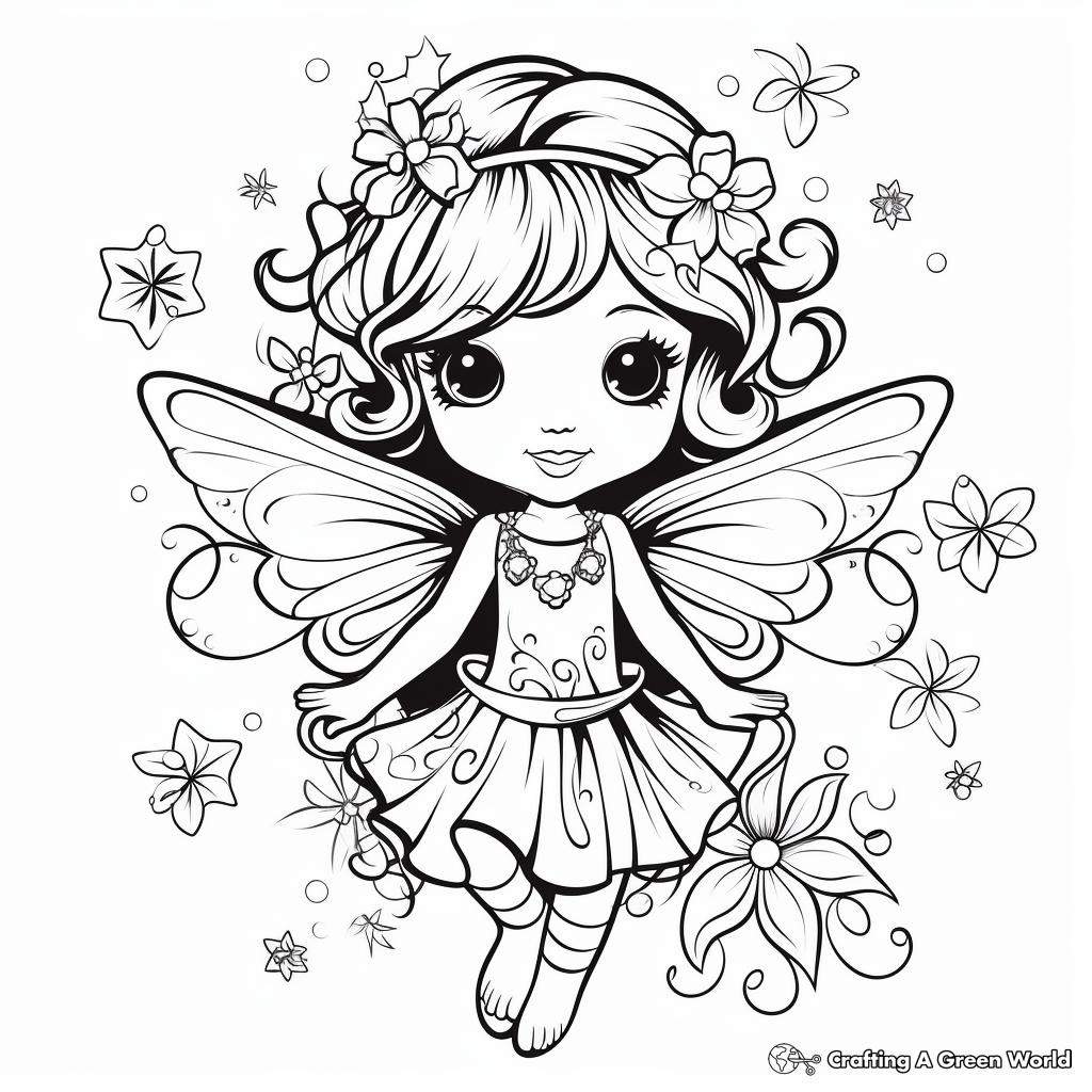 Enchanting Fairy Coloring Pages 1