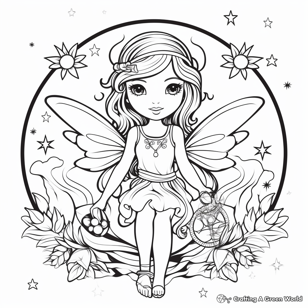 Enchanting Fairy Coloring Pages 4