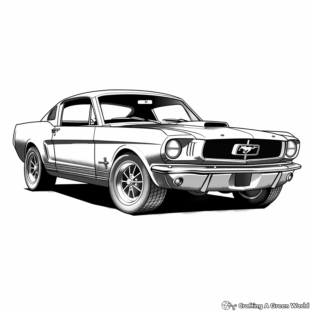 Enchanting Ford Mustang Coloring Pages 3