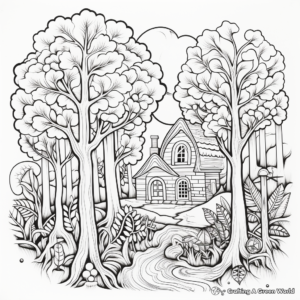 Enchanting Forest Scenes Coloring Pages 2