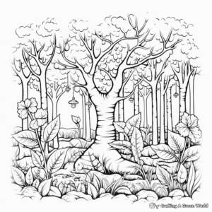 Enchanting Forest Scenes Coloring Pages 3