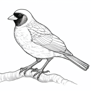 Enchanting Hooded Crow Coloring Pages 3