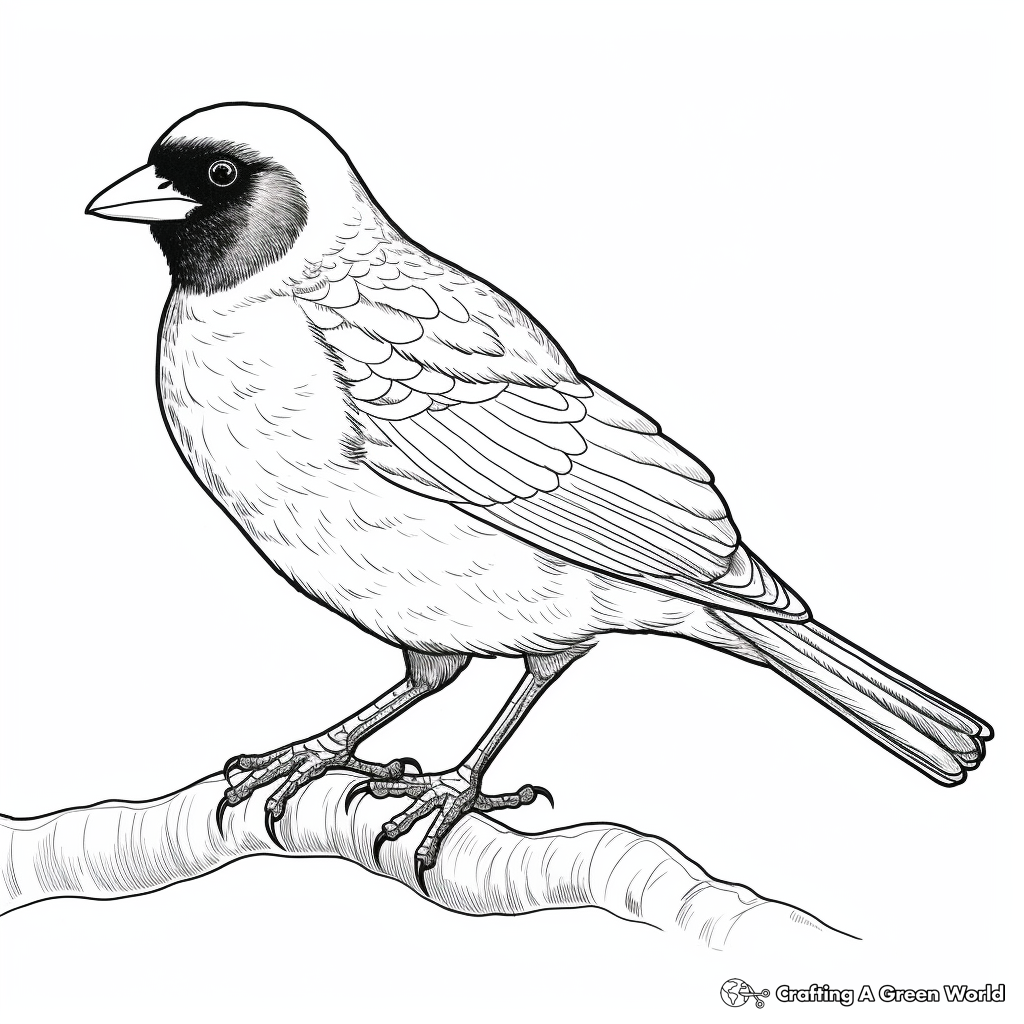 Enchanting Hooded Crow Coloring Pages 3