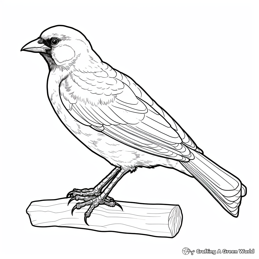 Enchanting Hooded Crow Coloring Pages 4
